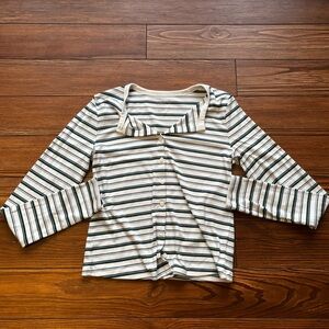 American eagle long sleeve stripe button up